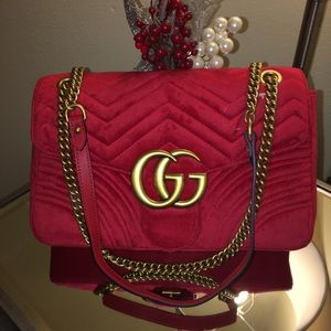 Gucci  GG Marmont velvet red